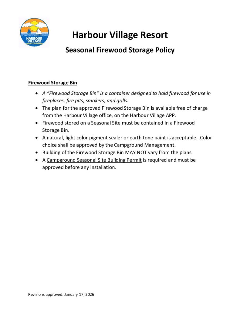 Seasonal Firewood Storage Policy